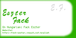 eszter fack business card